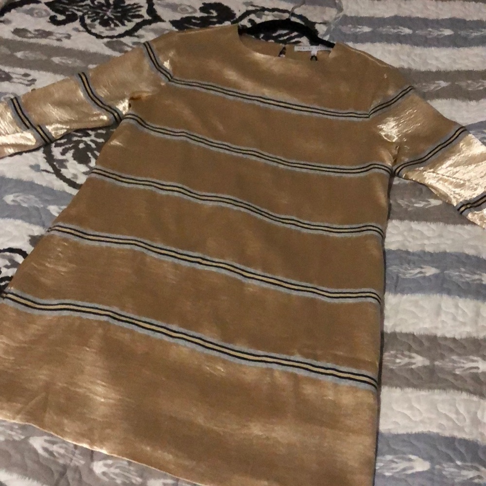 Gold mini sheath dress